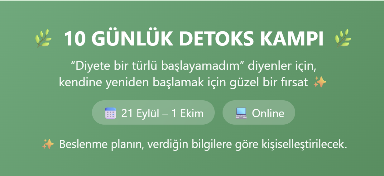 10 Günlük Detoks Kampına Katıl ! 